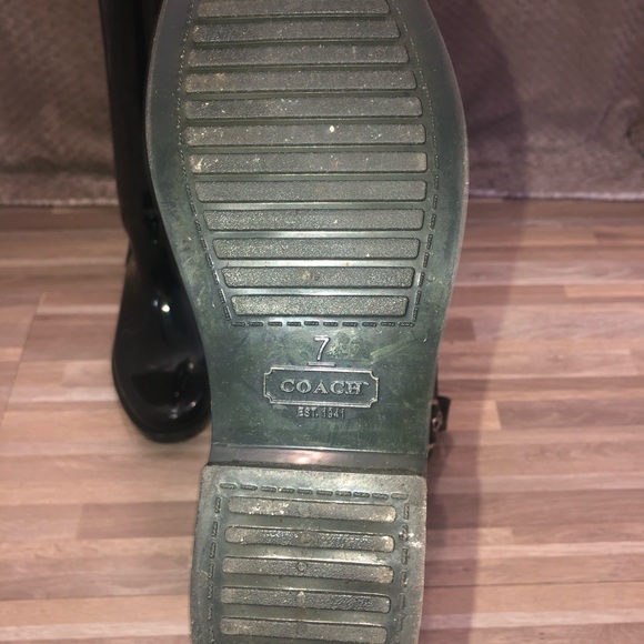 COACH RAIN BOOTS size 7 - Picture 3 of 3